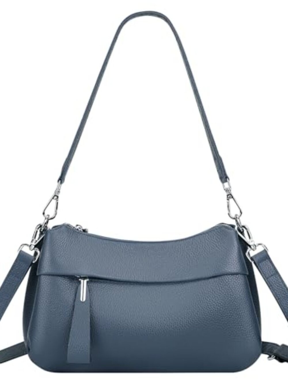 Genuine Leather Crossbody Bag Multi Pocket Shoulder Purse for Women